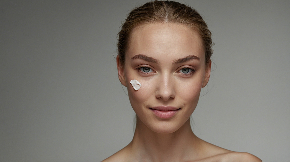 Huidtype zonnebrand, vrouw met zonnebrand op gezicht